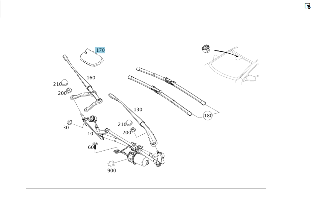 Mercedes-Benz  A2468320041 Накладка правого склоочисника CLA Shooting Brake X117 CLA C117 GLA X156 A-class W176 B-class W242 B-class W246 Одесса - изображение 2