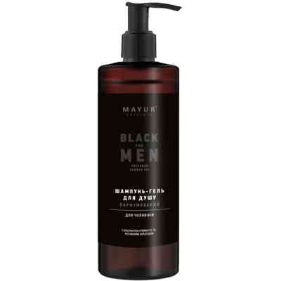 Гель для душу Mayur Black For Men 3 в 1 Парфумований для чоловіків 500 мл (4820230955002) Вінниця
