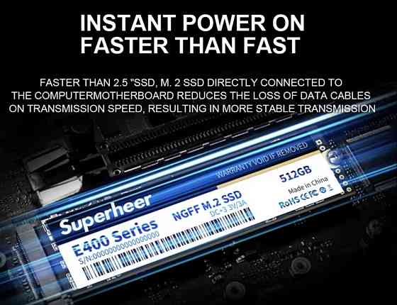 Новий SSD 1TB Superheer SSD накопичувач E400 550mb/s M2 1000mb NVme. Харків