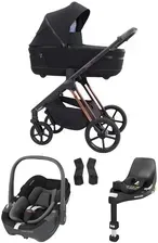 Дитяча коляска Espiro Miloo – zestaw 4w1 – z fotelikiem Maxi-Cosi Pebble 360 i bazą Familyfix 360 – 210 Diamond Black Київ