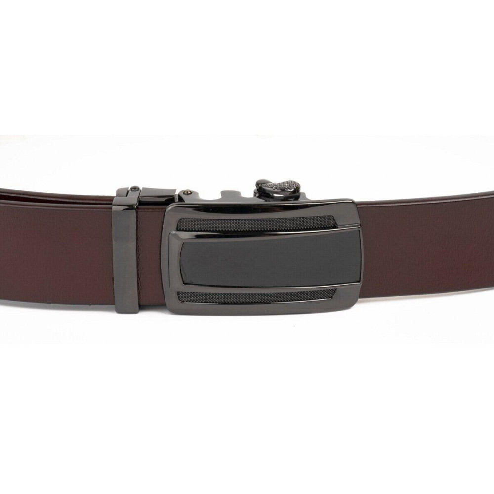 Ремінь чоловічий з темною пряжкою автомат Vintage 20295 Черный Київ - фото 5