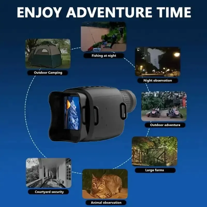 Модернизированный монокуляр, цифровой инфракрасный телескоп ночного видения для 100% темноты с 16-кратным зумом Коломыя - изображение 2