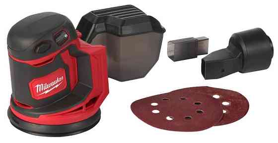 Шліфмашина ексцентрикова акумуляторна MILWAUKEE, M18 BOS125-0, діаметр 125мм (заміна на 4933498253) (+ пилозбірник, адаптер для Одеса