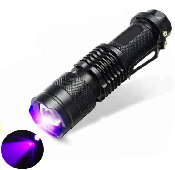 Ліхтар K11-395UV, 1хАА/1x14500, 1 РЕЖИМ, zoom, затискач Дніпро