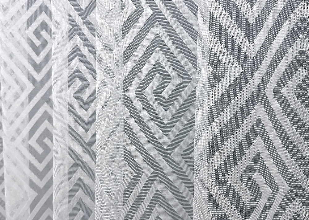 Тюль VR-Textil 1559т Ромб Меандр Жакард Белый 350х270 см (42-0062) Киев - изображение 13