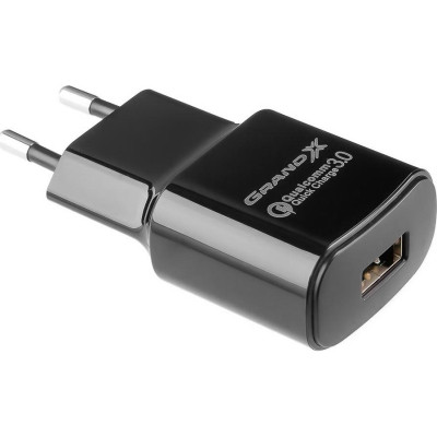 Зарядний пристрій Grand-X Quick Charge QС3.0 3.6V-6.5V 3A, 6.5V-9V 2A, 9V-12V 1.5A USB (CH-550B) Вінниця - фото 1