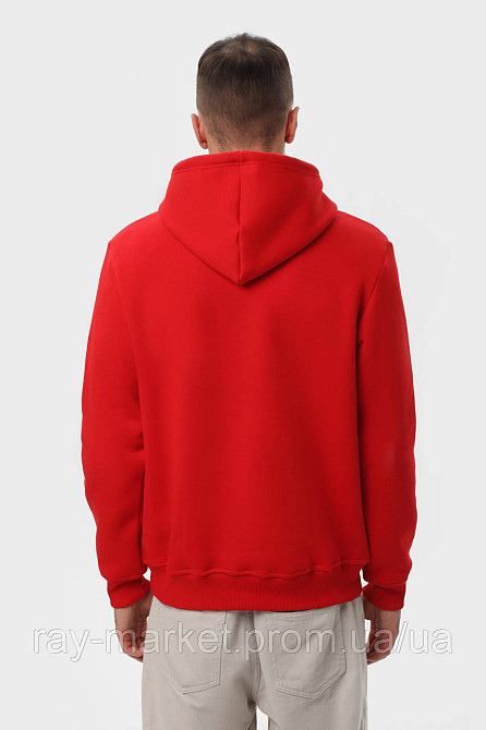 Худи мужское базовое утепленное RAY BASIC красное (U0401M-Red) Киев - изображение 3