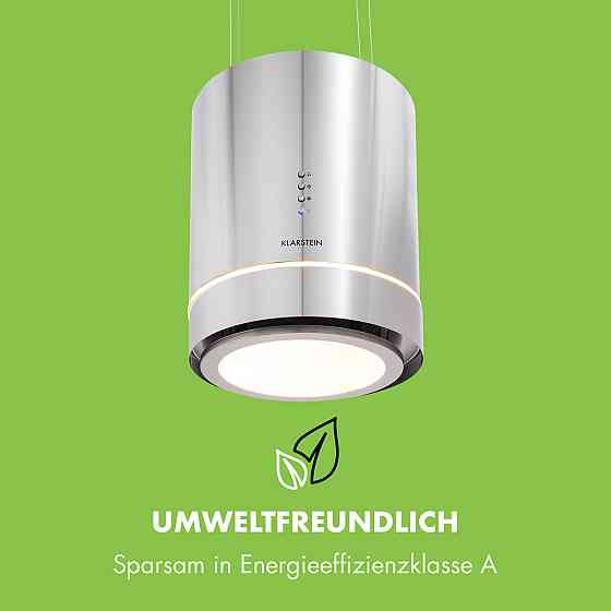 Острівна витяжка Tron Ambience Ø 38 см рециркуляція 540 м3/год LED неіржавка сталь срібло (Німеччина, читати Рівне