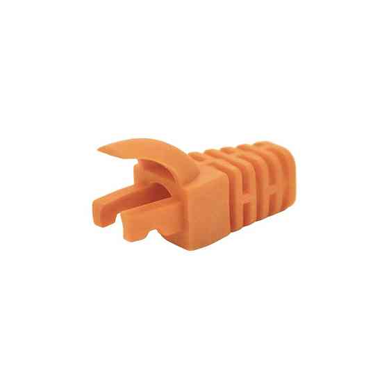 Чохол ізолюючий для роз'єму RJ-45 Cat.5/Cat.6, (N) ПВХ помаранчевий, 100 шт. (74-00131) Київ