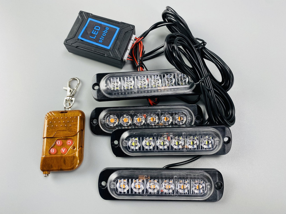 Маячок проблисковий стробоскоп 24 led діодів IP65 led chip 3030 6500K, автомобільний стробоскоп Мукачево - фото 8