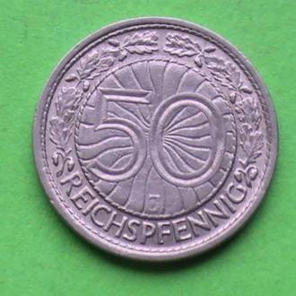 Монета 50 рейхспфеннигов. 1928 рік (J), Веймарська республіка.(АЗ) Полтава - фото 1