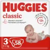 Підгузки дитячі Huggies Classic, розмір 3 (4–9 кг), 58 шт.
