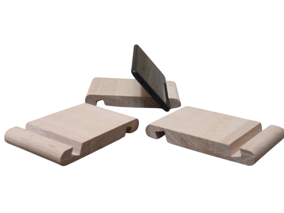 Деревяная настольная подставка из Бука для телефона планшета 135 мм на 83 мм Украина бежевий Киев