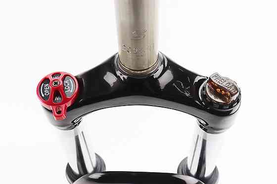 Вилка 29 "амортизаційна, без різьби 1-1/8" (28,6мм), шток 260мм, з ходом 75мм, V/Disk-brake, M Lockout, чорна LJ-641(сталева корона) Київ