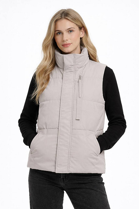 Жилет женский JOY ONE 86336 удлиненный светло-бежевый, світло-бежевый, XL Киев - изображение 13