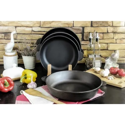 Сковорода Brizoll Monolith чавунна 240х60 мм (M2460U) Вінниця - фото 9