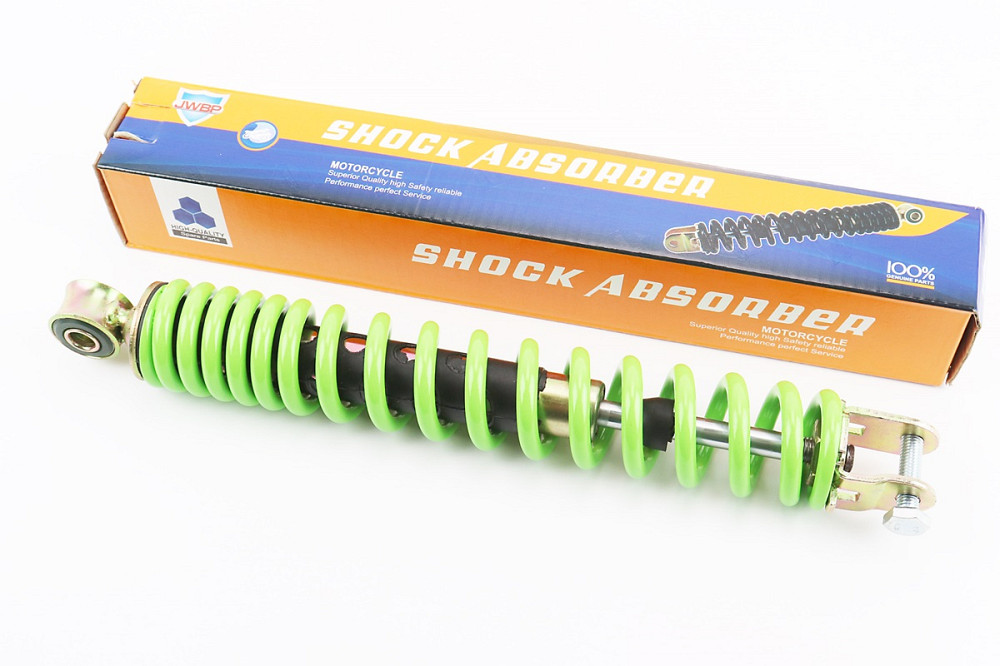 Амортизатор задній GY6/Honda - 310мм*d43мм (втулка 10мм / вилка 8мм), зелений Київ - фото 1