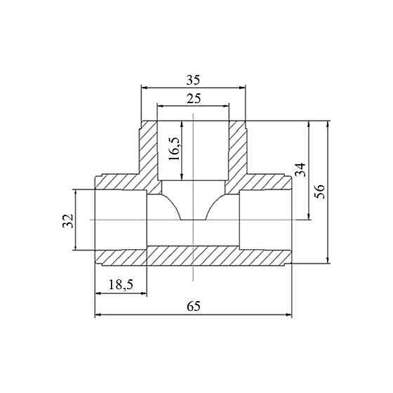 Тройник PPR Blue Ocean 