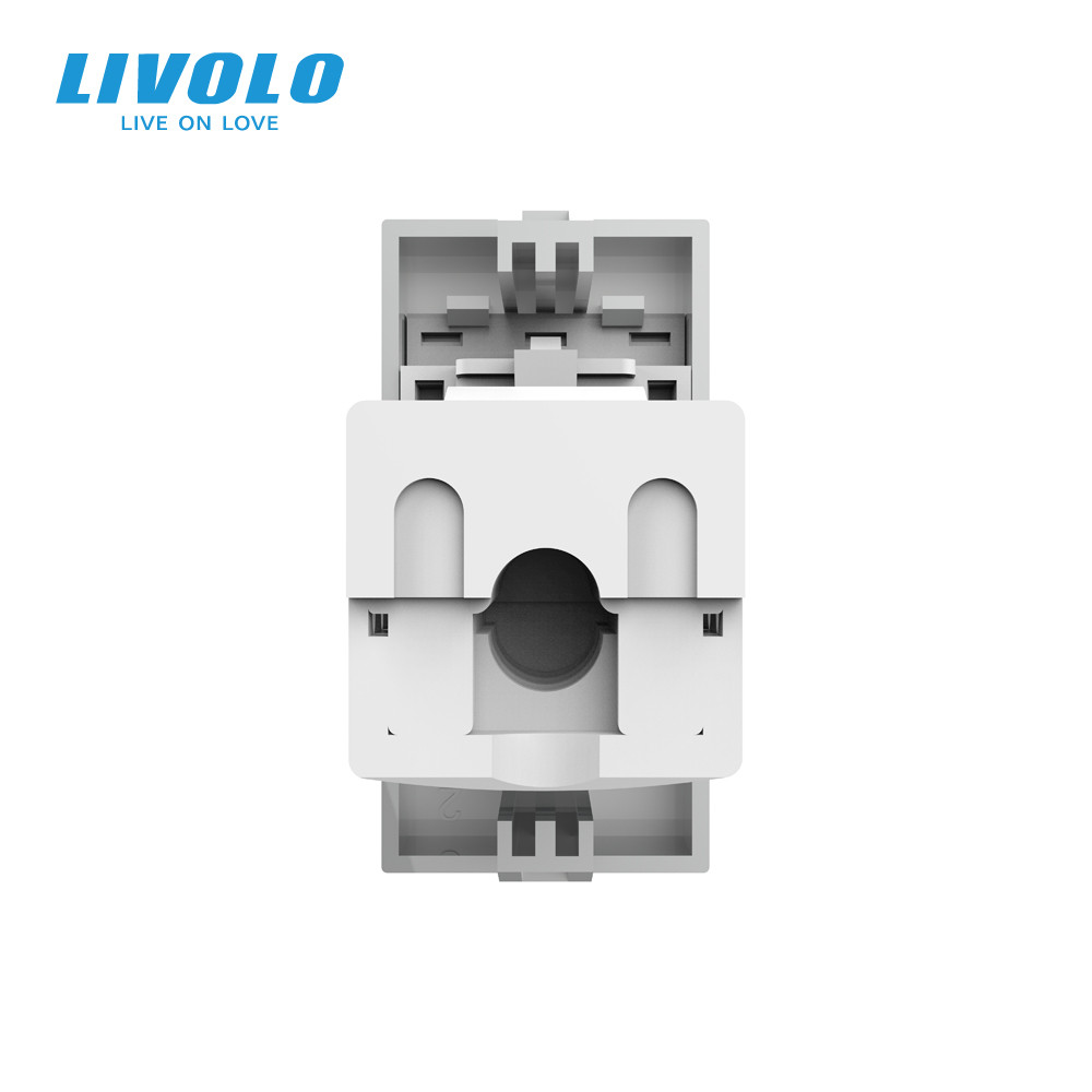 LIVOLO Інтернет-розетка RJ-45 (8P8C Cat.6) LIVOLO, біла, модуль 0.5 поста, з шторкою (VL-FCCP-1 Коломыя - изображение 7