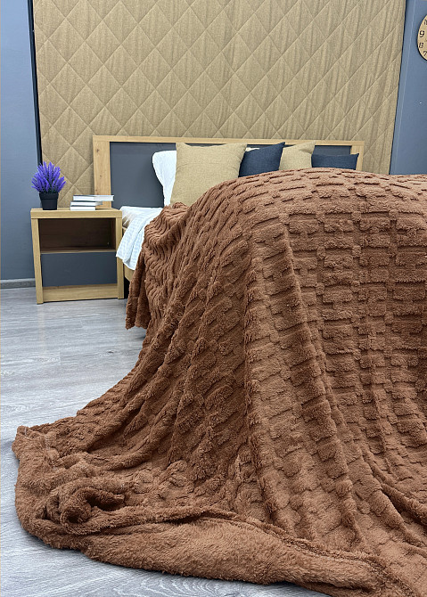 Плед-покривало 200х230 см (+-5см) Карамельний (87-237) Київ - фото 8