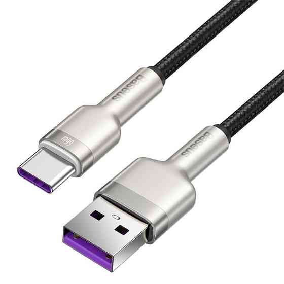 Кабель Baseus Cafule Series Metal Data Cable USB to Type-C 66W 0.25m Black Одеса
