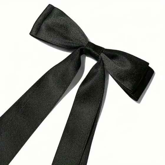 Набор заколок-бантов для волос 4 шт – большие атласные банты на металлической заколке-автомат, 21×12 см Киев