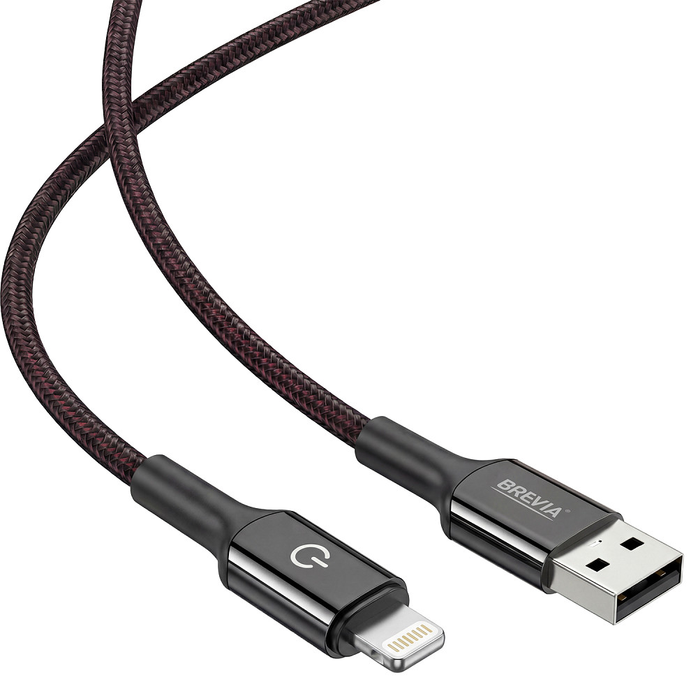 Кабель Brevia USB to Lightning 2,4А 1,2м, чорний box (54120BULC1) Львів - фото 3