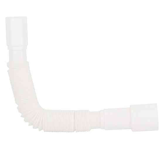 TAU Сифон для раковины с выпуском из нерж. стали выводом под стир. машину и гибким отводом 1½"× Київ