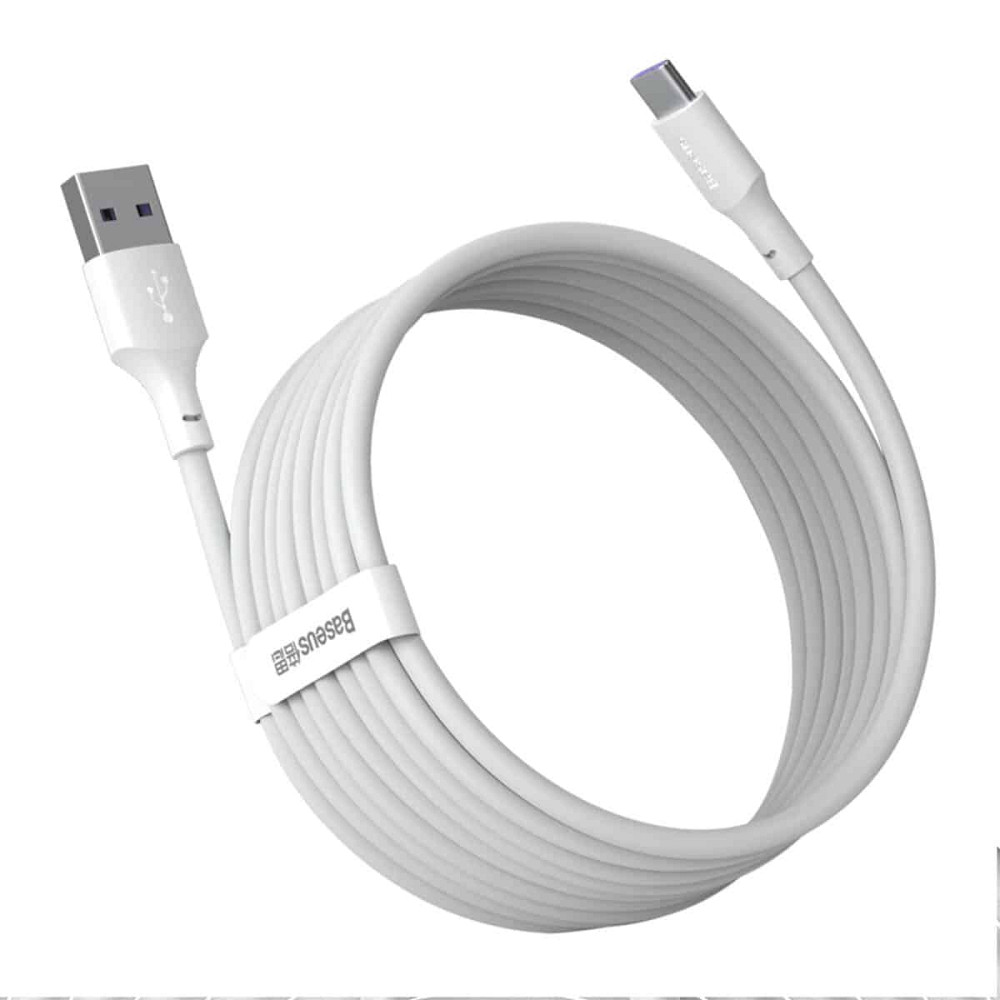 Кабель Baseus Simple Wisdom Data Cable Kit USB to Type-C 5A (2PCS/Set) 1.5m White Київ - фото 1