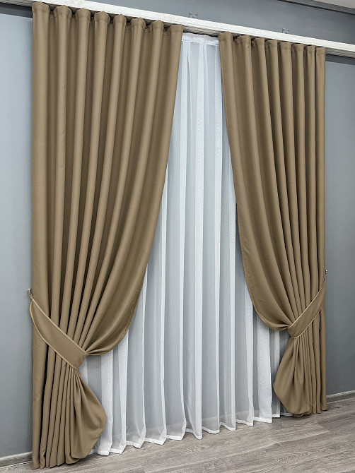 Комплект готових штор VR-Textil Bagema Rvs № 1239ш Молочний шоколад 150х270 см 2 шт (33-0061) Київ - фото 11