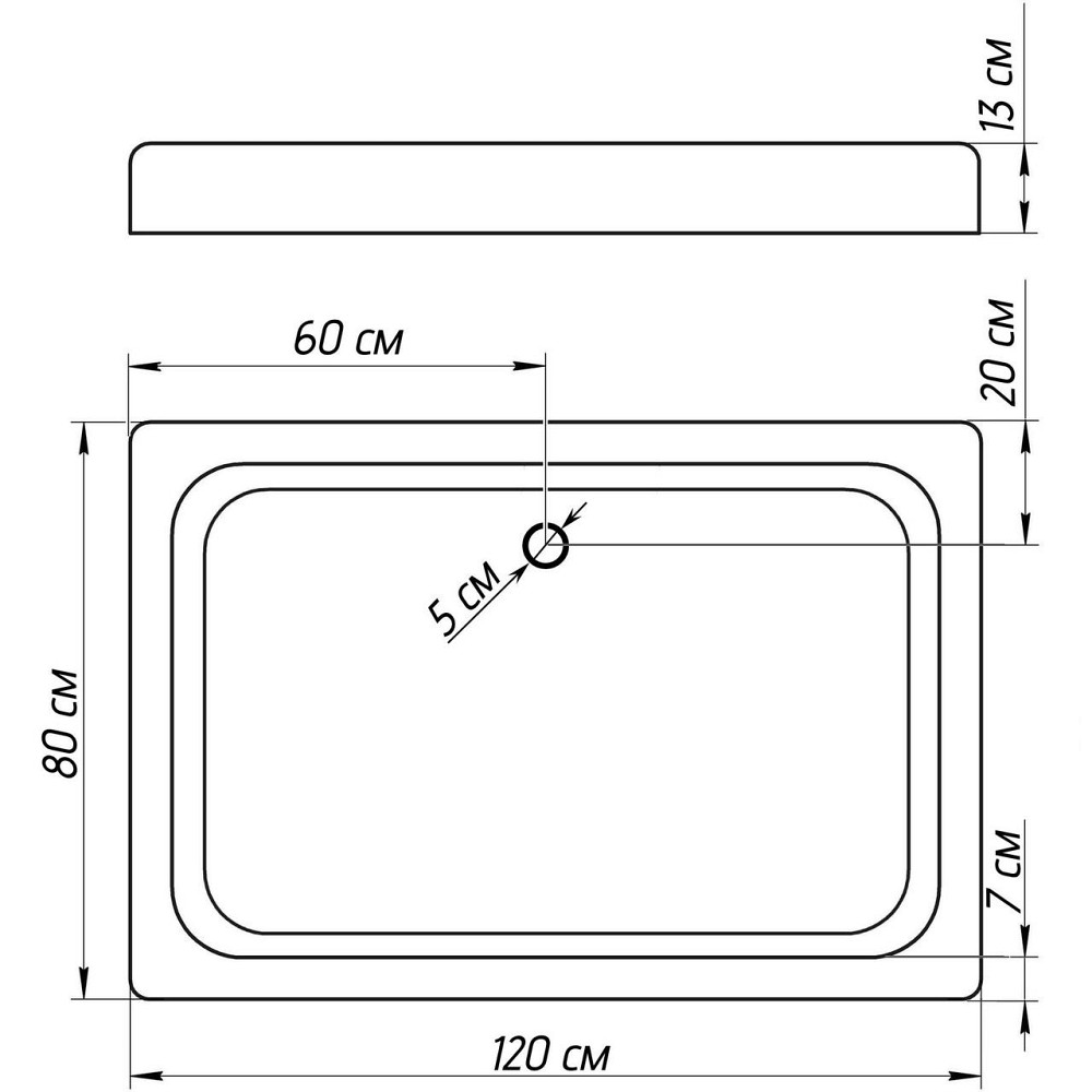 Душовий піддон прямокутний NAREW SL120F BRAVO (1уп.) (000028409) Київ - фото 7