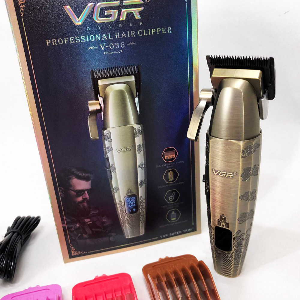 Парикмахерская машинка аккумуляторная профессиональная, Мужской триммер для окантовки BZ-42 Львов - изображение 1