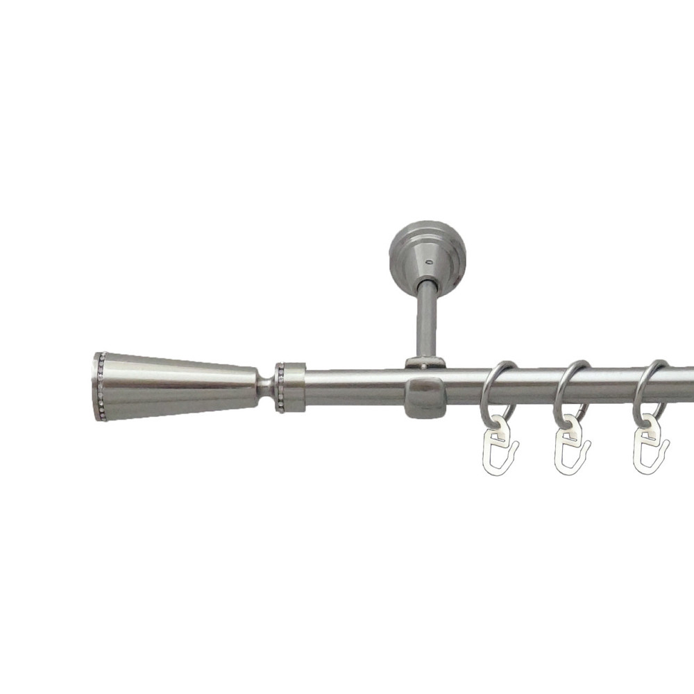 Карниз Orvit Меркурія металевий однорядний відкритий Нержавіюча Сталь 16 мм 300 см (5503047) Львов - изображение 1