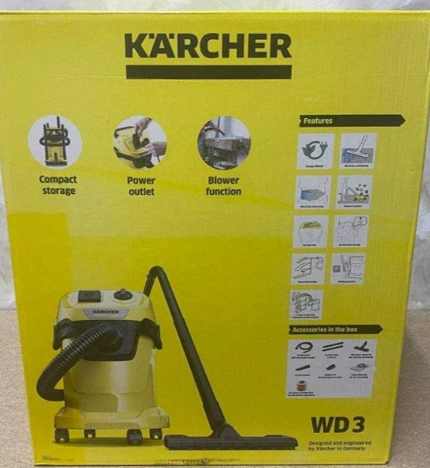 Профессиональный Пылесос: Karcher WD 3 P V-17/4 /20 Новый ! Киев - изображение 3