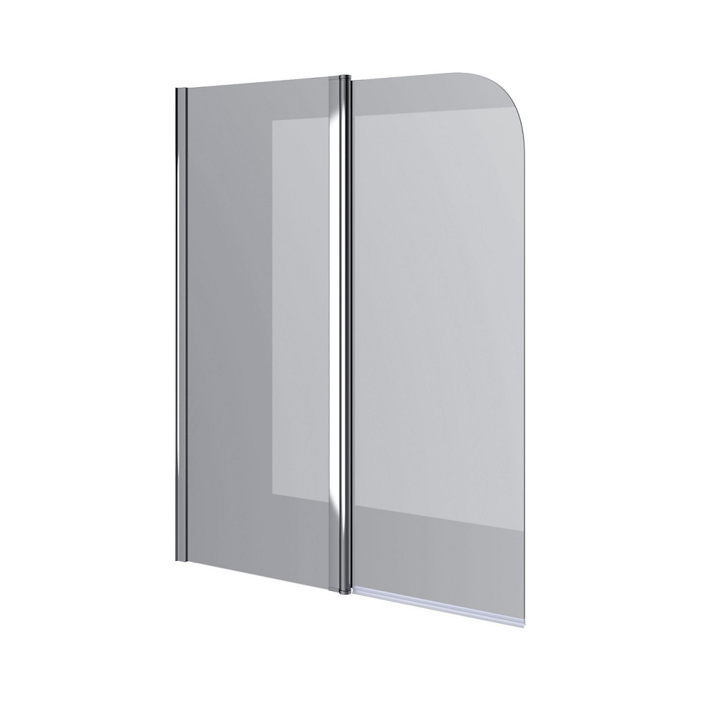 Шторка на ванну QP95(right) двухэлементная 1150x1400 chrome; clear Киев - изображение 1