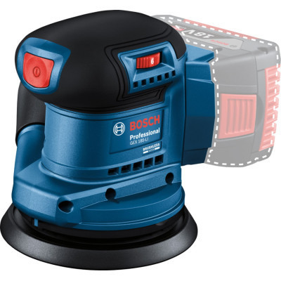 Шлифовальная машина Bosch GEX 185-LI, 18В, 125 мм, 6000-10000 об/мин (без АКБ и ЗУ) (0.601.3A5.020) Винница - изображение 1