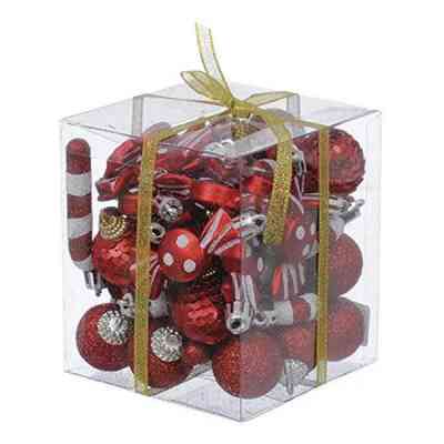 Ялинкова іграшка Jumi mix 40 шт (3 см) червон. (5900410409743) Вінниця