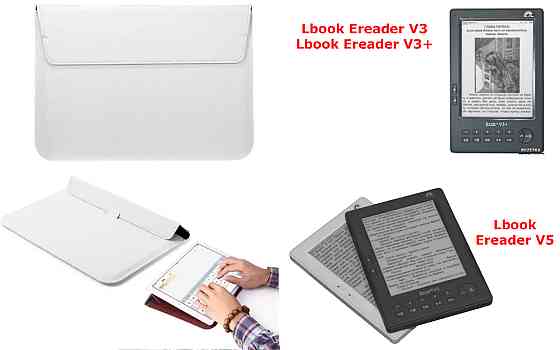 Чехол-конверт VitoCase для Lbook Ereader V3, V3+, V5, с функцией подставки для книги Белый Киев