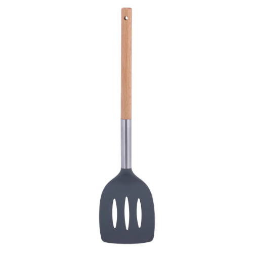 Лопатка кухарська нейлон/дерев'яна ручка 34см з отворами 8850 KAMILLE Житомир - фото 1