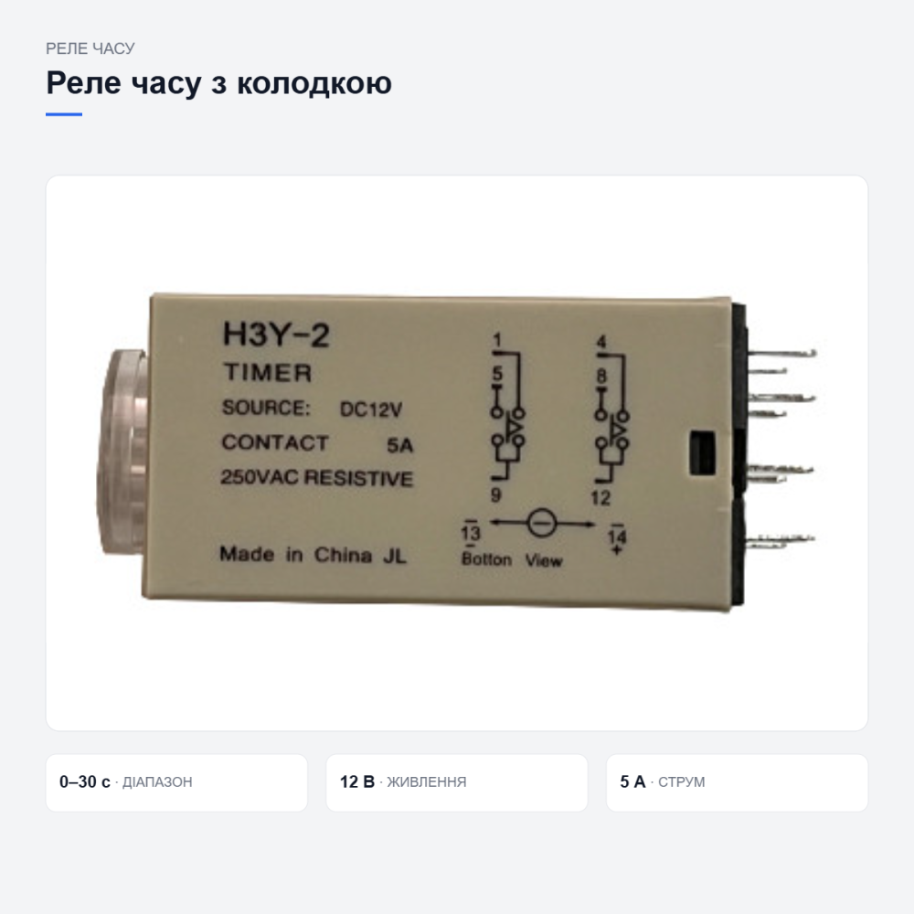 Реле часу H3Y-2 з колодкою PYF08A Київ - фото 4