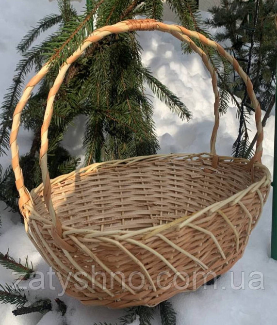 Корзина плетеная с ручкой Киев - изображение 2