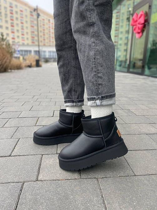 Hengji Угги жіночі HENGJI T33-1 чорні (зима, шкіра натуральна) (5756) 40 Коломыя - изображение 2