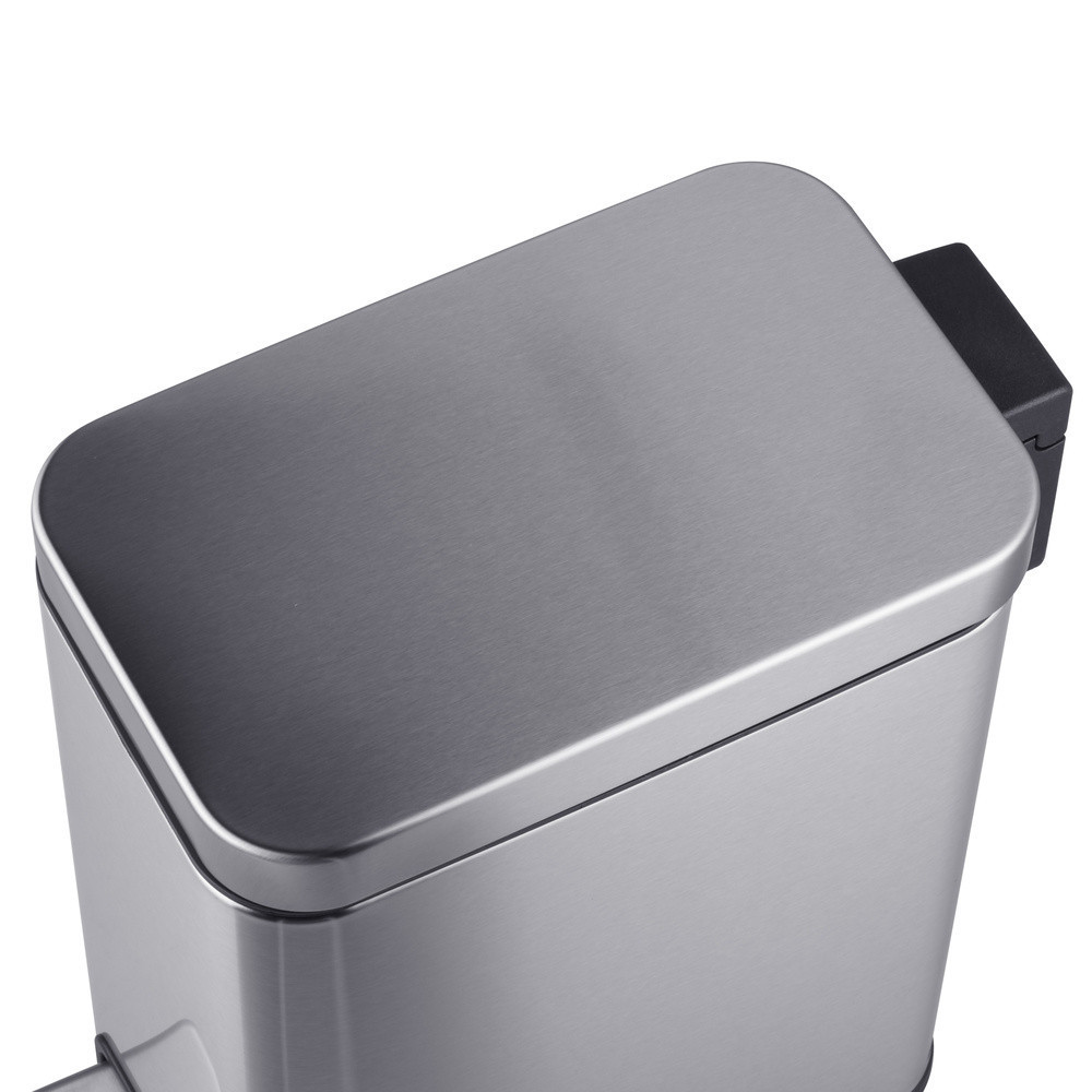 Відро для сміття з плавним закриттям прямокутне Mixxus Premium Quadro-TC0105 SS Color 5л колір нерж ( 32168 ) Харків - фото 3