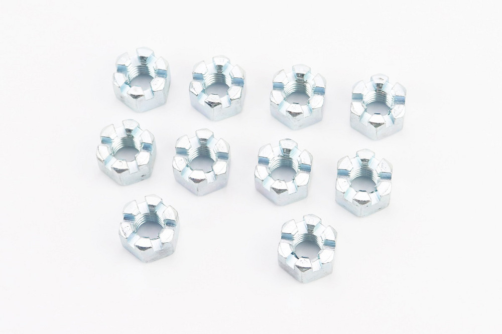 Гайка М10x1,5 корончаста 8 цб DIN935, к-кт 10шт Київ - фото 1