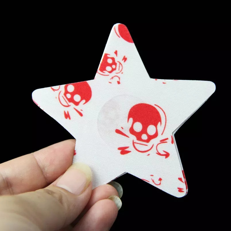 Наклейки на бюст "Зірочки з черепами", колір різнобарвний - розмір 8см Київ - фото 2