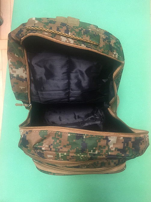 Рюкзак військовий тактичний, колір зелений піксель, розмір 50*33*20 см, 4 кішені спереді та 2 бокових, чоловічий рюкзак, жіночій Київ - фото 8