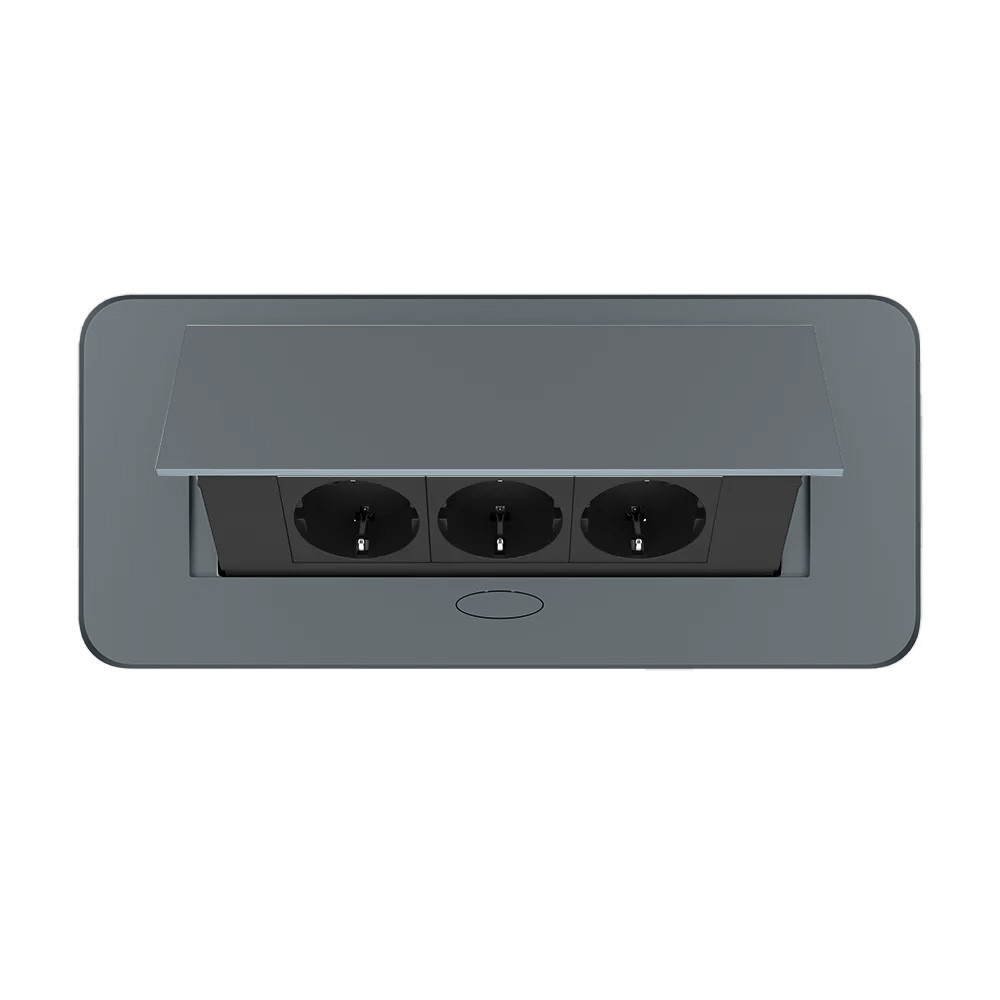 LIVOLO Меблева розетка потрійна LIVOLO сіра, вбудована у стільницю, для кухні/офісу/конференц-з Коломия - фото 10