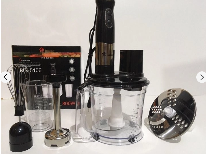 Блендер подрібнювач DOMOTEC MS-5106 5в1 потужністю 800Вт 5606 Одеса - фото 5