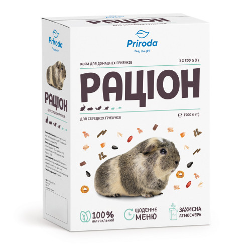 Корм Природа Раціон для середніх гризунів 1,5 кг Київ - фото 1