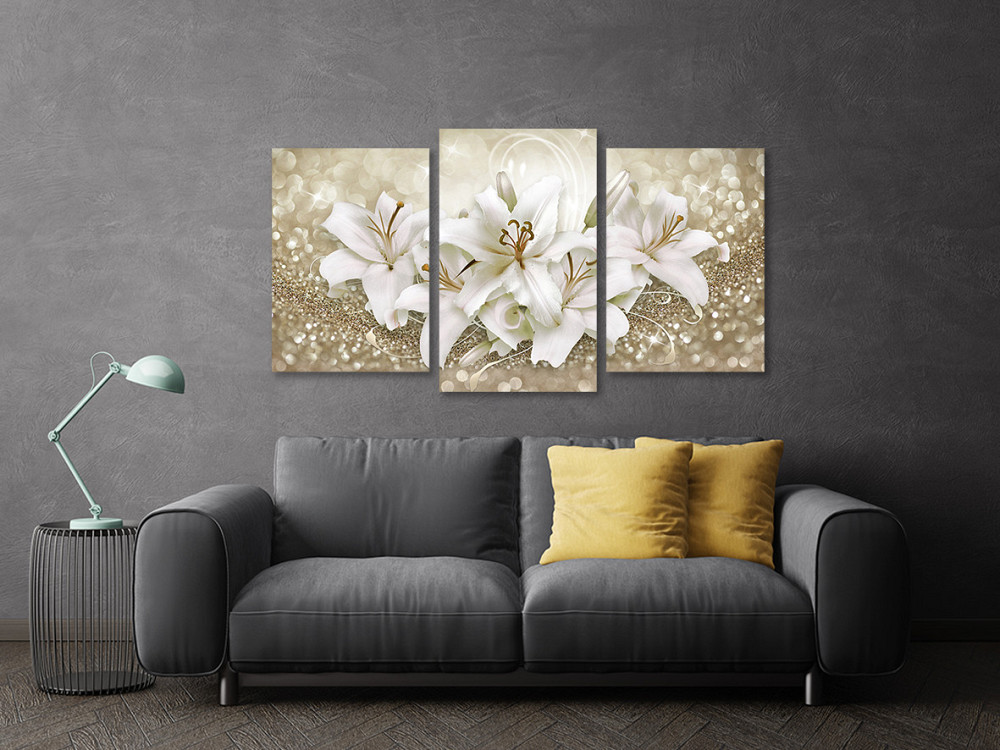 Модульна картина у вітальню/ спальню Лілія в золоті Art-532_3 70x130 см Київ - фото 3